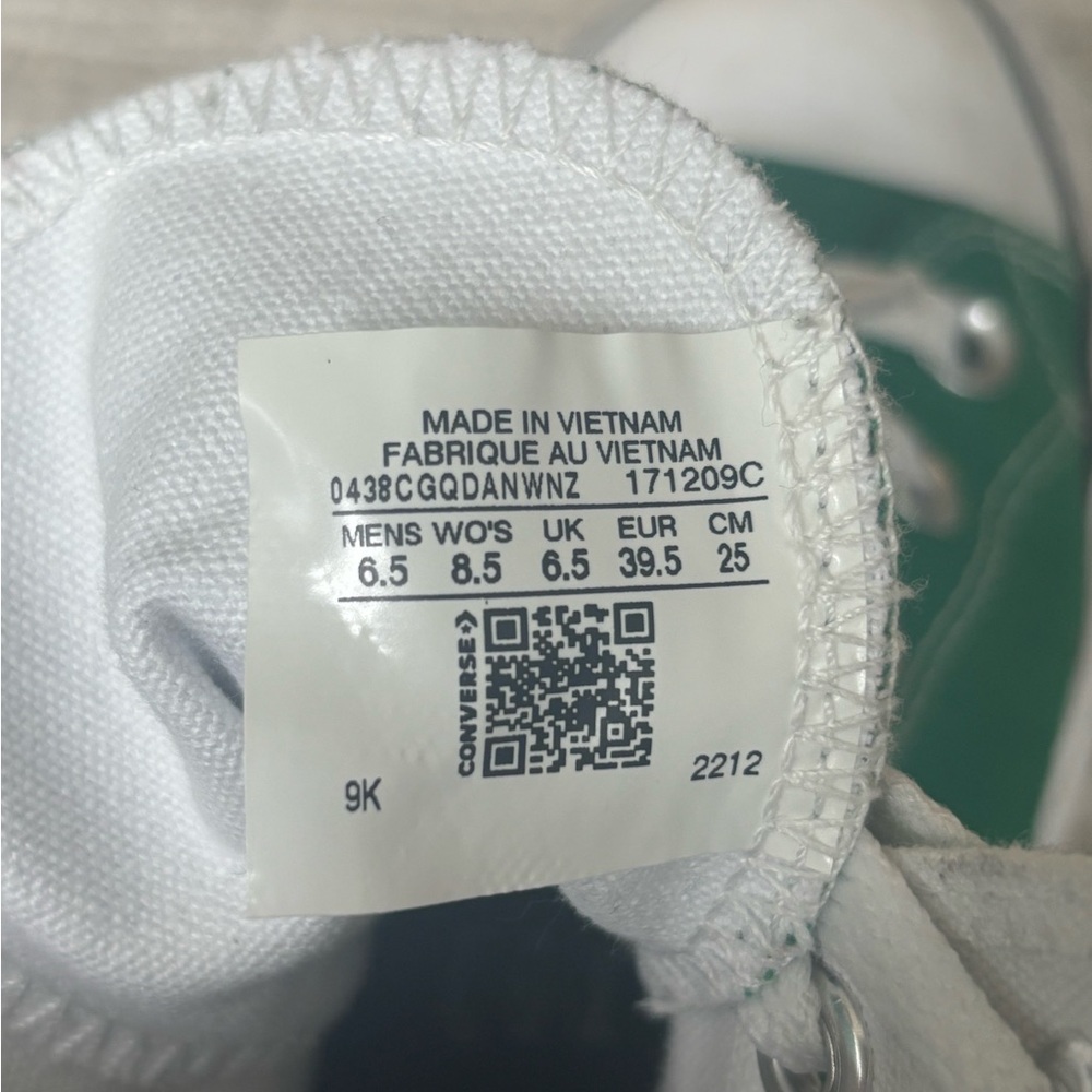 Converse Green and White High-Tops - Picture 5 of 5